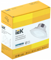 Светильник светодиодный ДВО 1702 белый круг 12Вт 4000K IP40 IEK LDVO0-1702-12-4000-K01