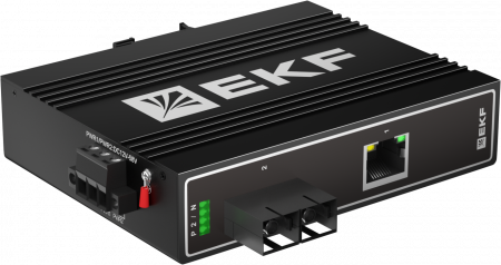 TSX-MC-1GX1GT-SC Медиаконвертер 10/100Base-TX в 100Base-X, разъем SC, двойное одномодовое оптоволокно, 1310нм TSX EKF 