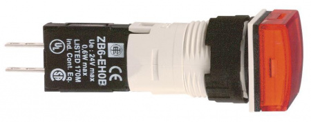 XB6CV4BB Лампа сигнальная 16мм 12-24В красная квадратная Schneider Electric 