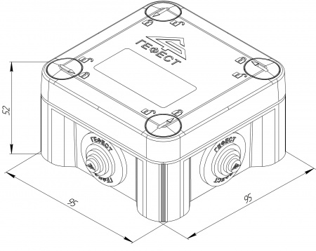 Коробка монтажная КМ-1212(П)-IP55 Гефест УТ000031491