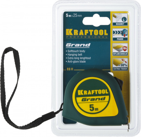 34022-05-25 Рулетка Grand 5м х 25мм KRAFTOOL 
