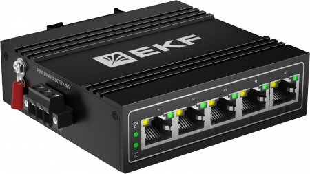Коммутатор промышленный неуправляемый U-5T, 5 портов 10/100Base-T(X) RJ45, монтаж на динрейку TSX EKF TSX-U-5T