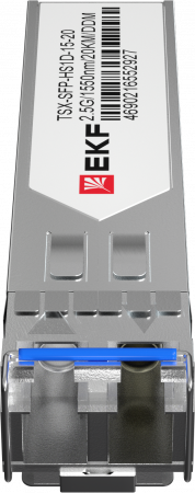 Модуль, оптический трансивер SFP 2.5 Гбит одинарное одномодовое оптоволокно 1550нм дальность 20км TSX EKF TSX-SFP-HS1D-15-20