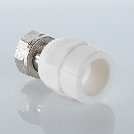 Муфта с накидной гайкой 25 х 3/4' полипропиленовая PPR белая VALTEC VTp.708.0.02505 PV7082505  