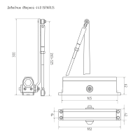 Доводчик дверной морозостойкий НОРА-М 440 ISPARUS белый 17201