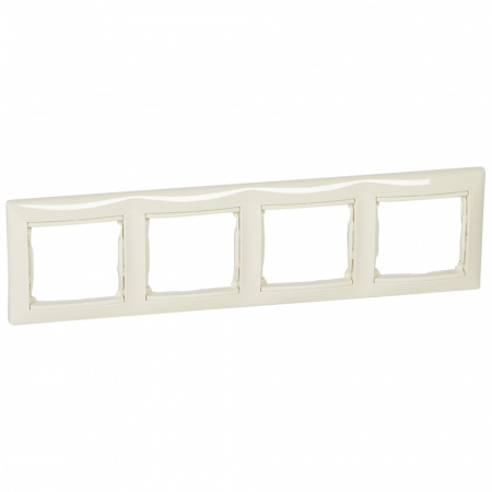 VALENA Рамка 4 поста горизонтальная слоновая кость Legrand 774354
