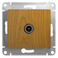 GLOSSA Розетка телевизионная TV 1Дб в рамку дуб Systeme Electric GSL000591