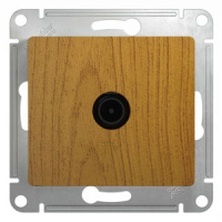 GLOSSA Розетка телевизионная TV 1Дб в рамку дуб Systeme Electric GSL000591