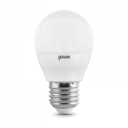 Лампа светодиодная LED 7 Вт 470 лм 4100К AC180-240В E27 шар P45 нейтральный (промоупаковка 3 лампы) Elementary GAUSS 53227T
