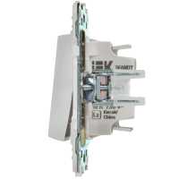 SKANDY Выключатель 1-клавишный кнопочный 10А SK-V14W арктический белый IEK SK-V17-0-10-K01