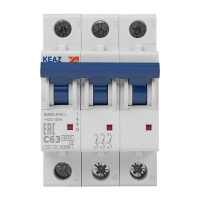 Выключатель автоматический трехполюсный 63А C 6кА AC OptiDin BM63-3C63-УХЛ3 КЭАЗ 260802