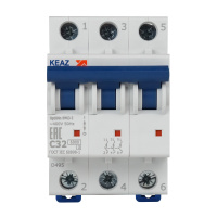 Выключатель автоматический трехполюсный 32А C 6кА AC OptiDin BM63-3C32-УХЛ3 КЭАЗ 260796