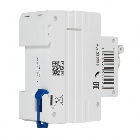 328098 Выключатель автоматический дифференциального тока АВДТ с защитой от сверхтоков 2П 16А 30мА AC 4.5кА OptiDin D63-22C16-AC-У3 КЭАЗ 