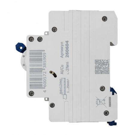 Выключатель автоматический двухполюсный 32А C 6кА AC OptiDin BM63-2C32-УХЛ3 КЭАЗ 260604