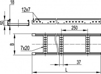 Лоток перфорированный 500х80х3000 DKC 35307