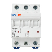Выключатель автоматический трехполюсный 16А C 4.5кА AC OptiDin BM63-3C16-4.5-УХЛ3 КЭАЗ 326812