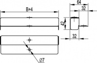 Угол CPO 90 горизонтальный 90 градусов 300х80 в комплекте с крепежными элементами и соединительными пластинами DKC 36025K