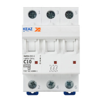 Выключатель автоматический трехполюсный 10А C 4.5кА AC OptiDin BM63-3C10-4.5-УХЛ3 КЭАЗ 326811