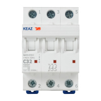 Выключатель автоматический трехполюсный 32А C 4.5кА AC OptiDin BM63-3C32-4.5-УХЛ3 КЭАЗ 326815