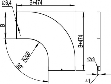 Угол плоский Т-образный  60х40 NTAN  IN-Liner DKC 01755
