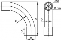 Угол 90 градусов внешний неизменяемый 100х60 мм DKC 01813