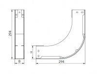 Угол плоский Г-образный 110х50 IN-Liner FRONT DKC 01003