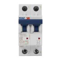 Выключатель автоматический двухполюсный 10А C 6кА AC OptiDin BM63-2C10-УХЛ3 КЭАЗ 260597