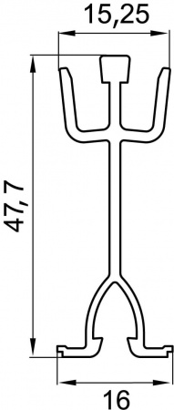Угол плоский Т-образный  IM 25х17 IN-Liner DKC 00536