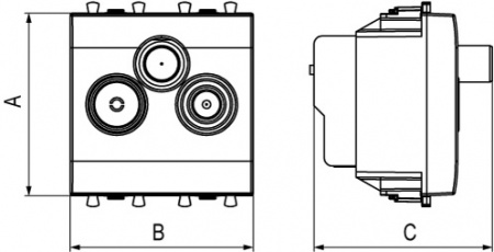 Кабель-канал 90х50 с фронтальной крышкой DKC 09501