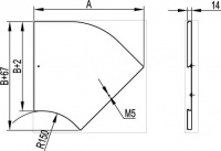 Держатель фасадный 160 мм DKC ND2305