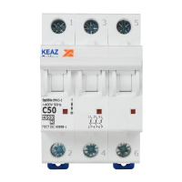 Выключатель автоматический трехполюсный 50А C 4.5кА AC OptiDin BM63-3C50-4.5-УХЛ3 КЭАЗ 326817