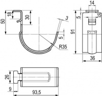 Коробка пластиковая FS с кабельными вводами и клеммниками, IP56.100х100х50мм. 5р, 450V,20A,10мм.кв DKC FSB11510