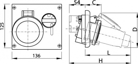 Консоль легкая потолочная DS основание 150мм DKC BBA3015