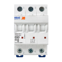 Выключатель автоматический трехполюсный 63А C 4.5кА AC OptiDin BM63-3C63-4.5-УХЛ3 КЭАЗ 326818