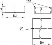 Угол внутренний неизменяемый 60х40 90 градусов NIA In-liner DKC 01823
