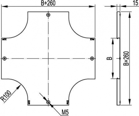 Консоль усиленная 200мм DKC BBH6020