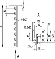 Ответвитель DPX крестообразный 100х50 в комплекте с крепежными элементами и соединительными пластинами DKC 36182K