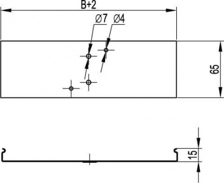 Накладка на стык профиля 90х50 мм IN-Liner FRONT DKC 09509