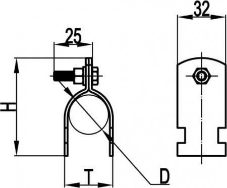 Гайка М8 с насечкой препятствующей откручиванию H DZ DKC CM100800HDZ