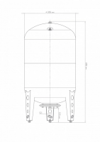 Гидроаккумулятор вертикальный ВП 50 к, комбинированный фланец Джилекс 7059