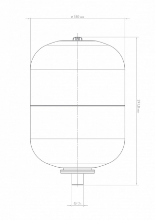 Бак расширительный В 6, металлический фланец Джилекс 7806
