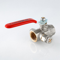 Кран шаровой 3/4' ВВ с дренажом и воздухоотводчиком BASE VALTEC VT.245.N.05 AAV245005