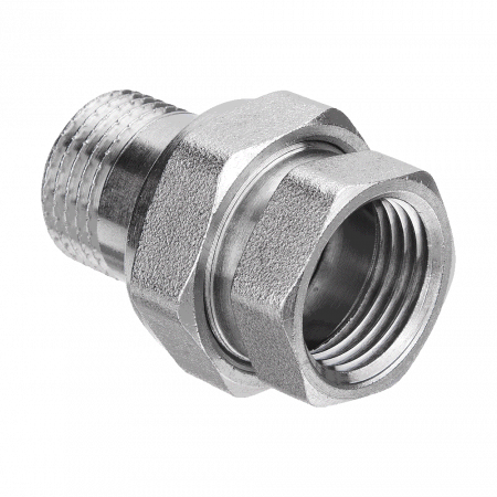 Сгон разъемный ВН 1/2' прямой (американка), никелированный AQUALINK 02589