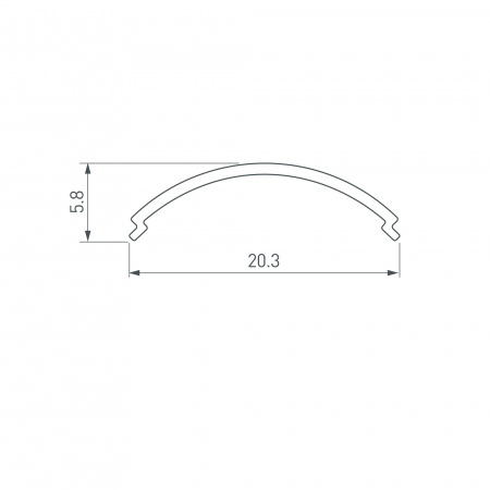 Экран ARH-KANT-H16-2000 Round Opal-PM (ARL, Пластик) Arlight 016635