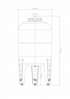Бак расширительный В 100, металлический фланец Джилекс 7790