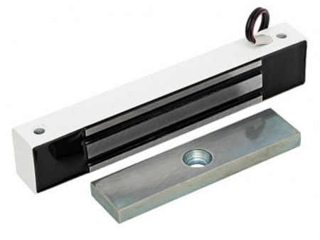 ML-100K с уголком Замок электромагнитный, уголок в комплекте, механический компенсатор эффекта остаточной намагниченности на якоре замка, серый AccordTec  AT-02717