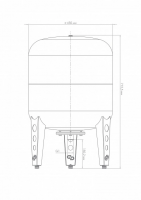 Гидроаккумулятор вертикальный ВП 80 к, комбинированный фланец Джилекс 7083