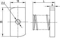 Угол внутренний изменяемый 40х40 70-120 градусов NIAV IN-Liner DKC 01722