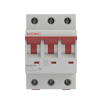 Выключатель автоматический трёхполюсный 25А C 6кА DKC MD63N-3PC25