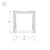 023722 Профиль SL-SLIM20-H20-2000 ANOD (ARL, Алюминий) Arlight 